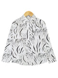 ZEBRA PATTERN BLOUSE SHIRT PLUS BT909