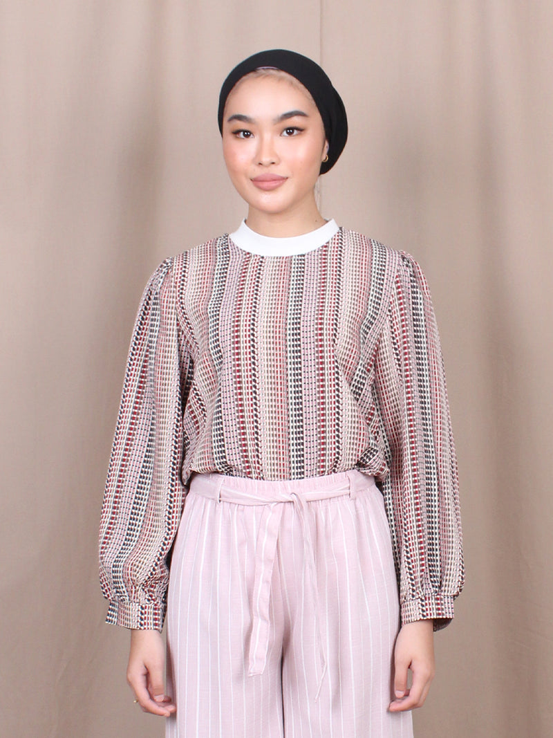 WEAVE PATTERN BLOUSE BT839