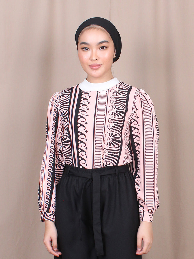 ART PATTERNED BLOUSE BT837