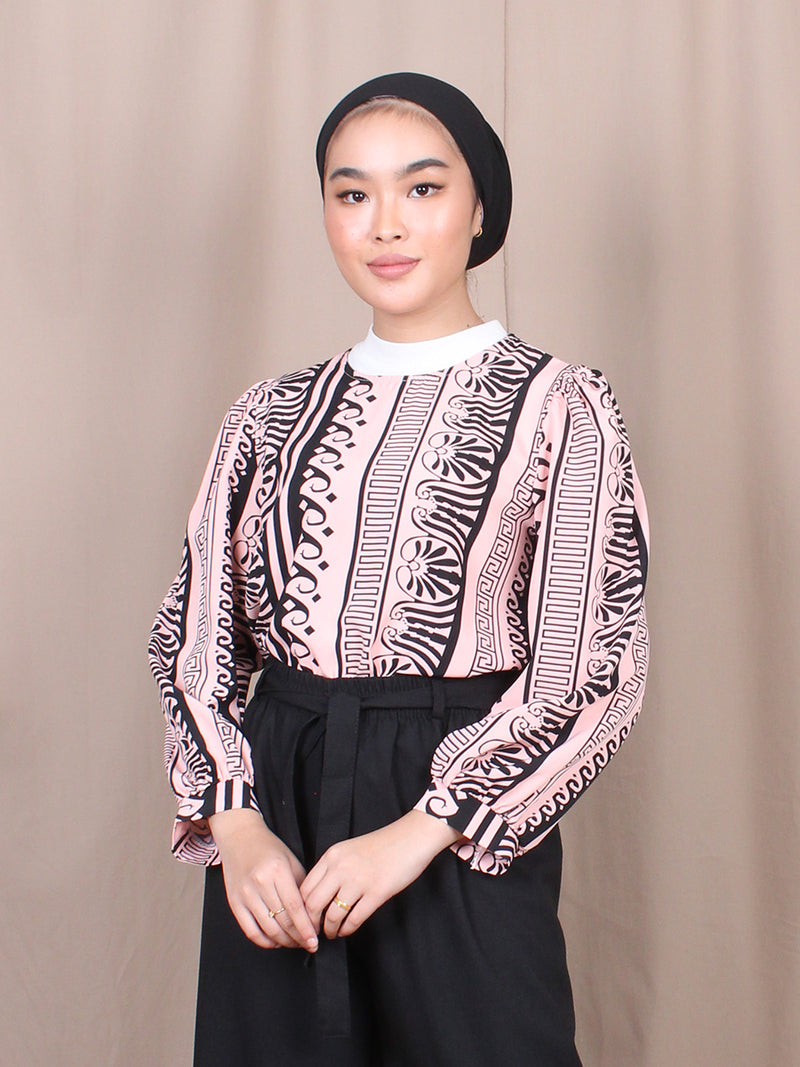 ART PATTERNED BLOUSE BT837