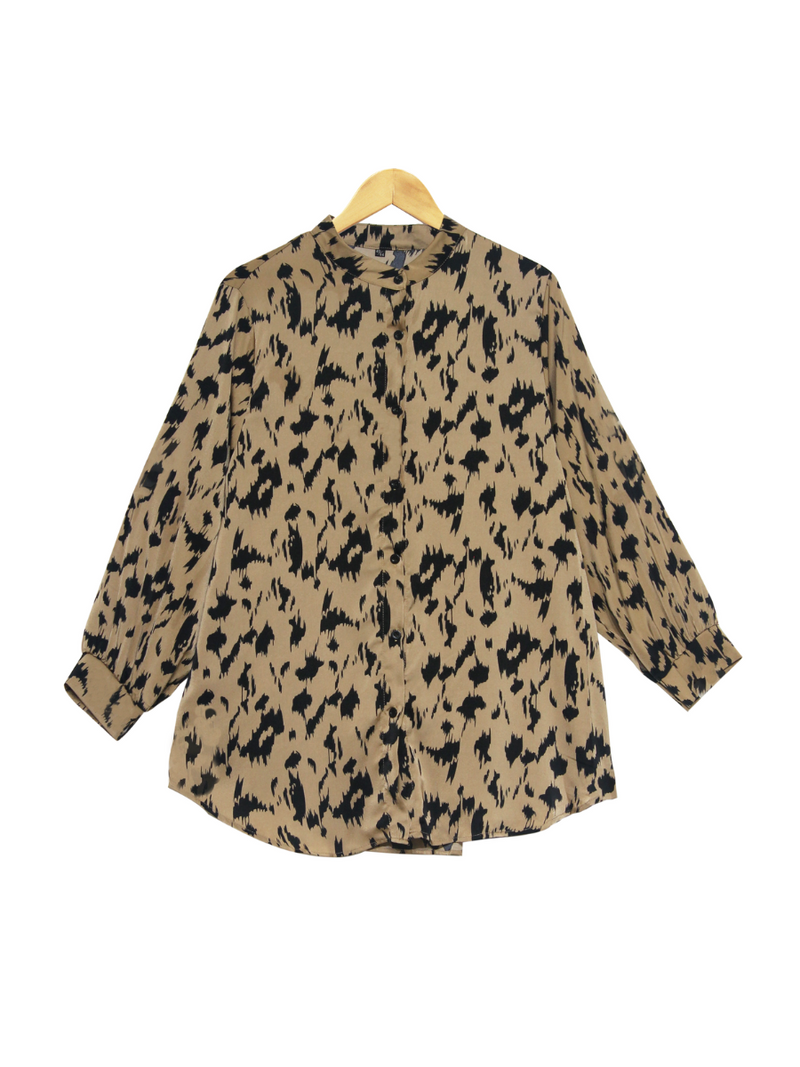 PLUS SIZE CHEETAH BLOUSE PT003