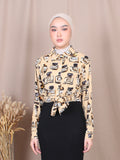 PERFUME PATTERNED BLOUSE SHIRT BT694