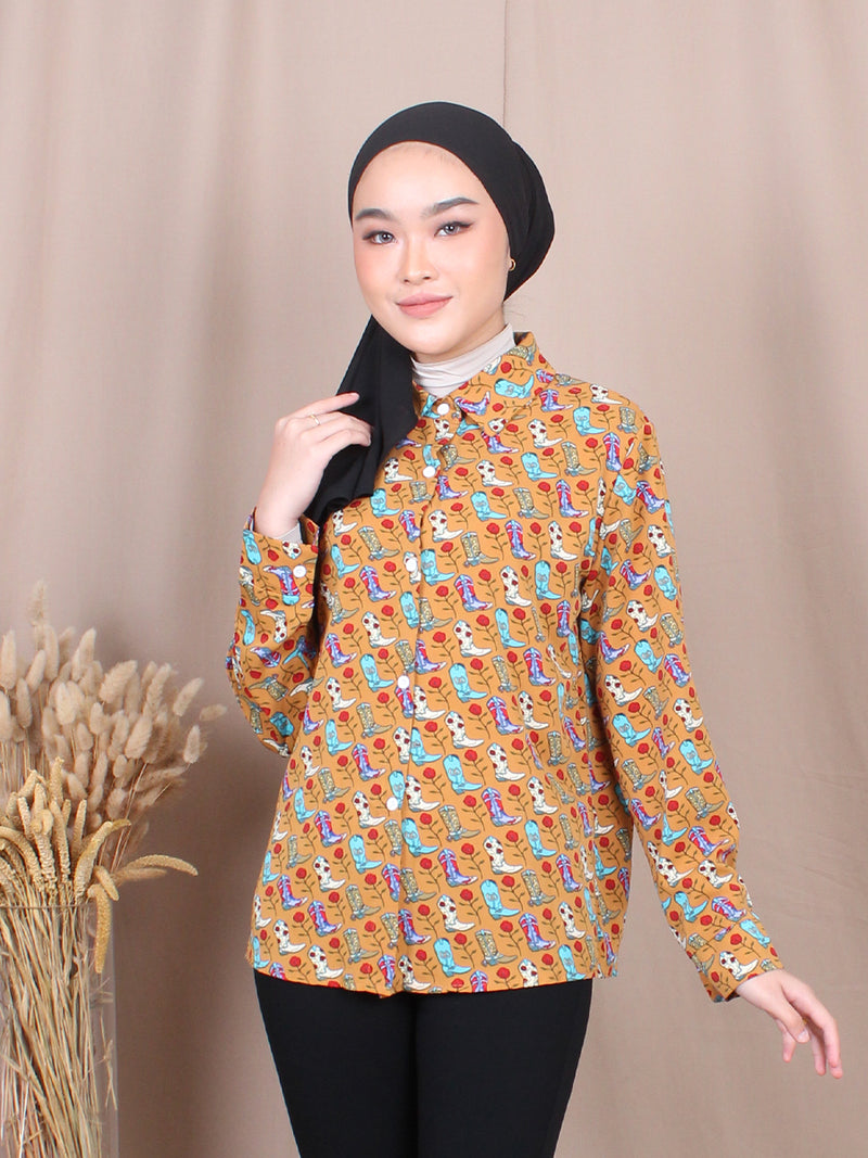 VINTAGE BOOTS BLOUSE SHIRT BT693
