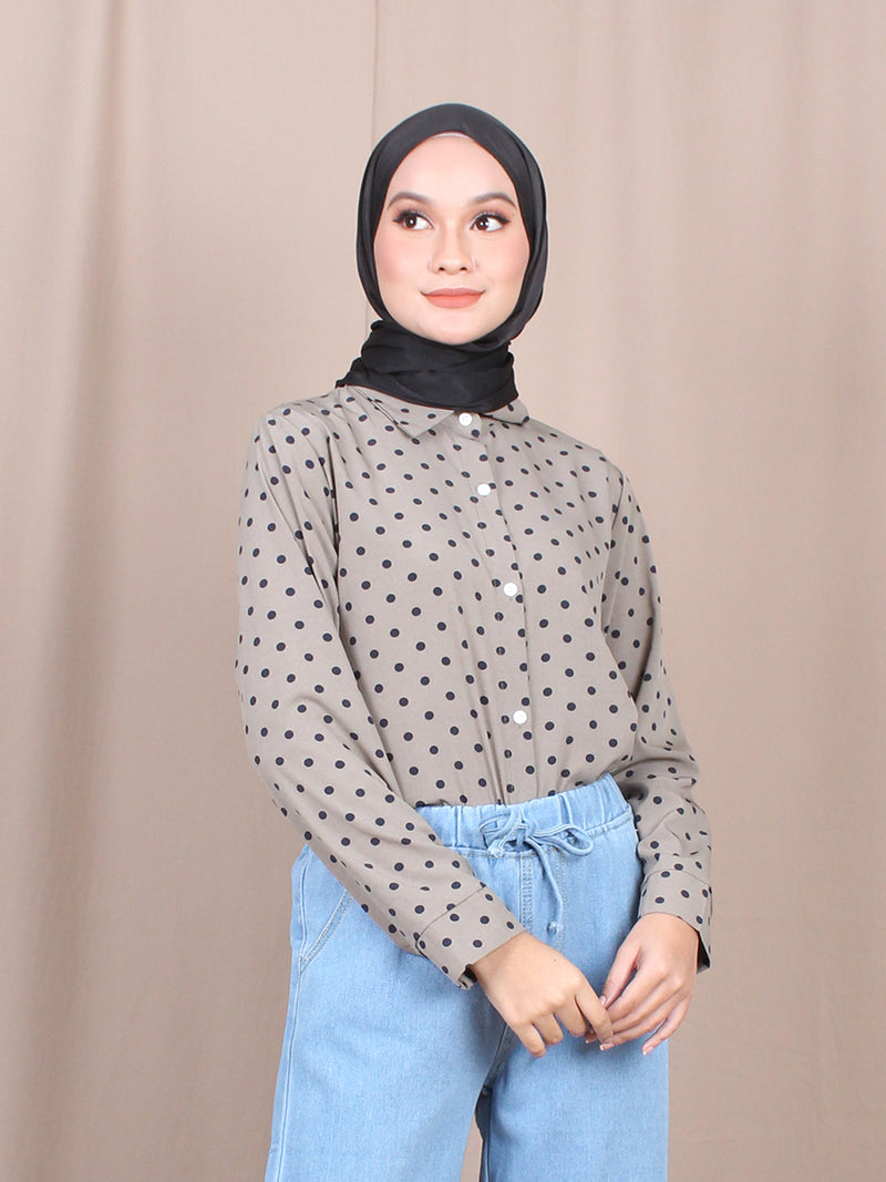 POLKA-DOT BLOUSE SHIRT BT740