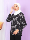 ZEBRA PATTERN BLOUSE SHIRT BT892