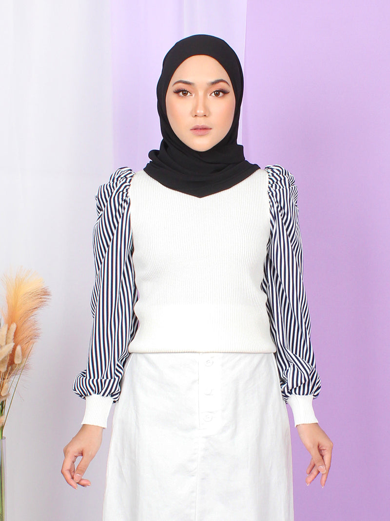 STRIPE PUFFY BLOUSE BT923