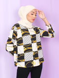 GOLD PATTERN BLOUSE SHIRT BT889