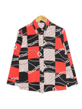 GOLD PATTERN BLOUSE SHIRT BT889