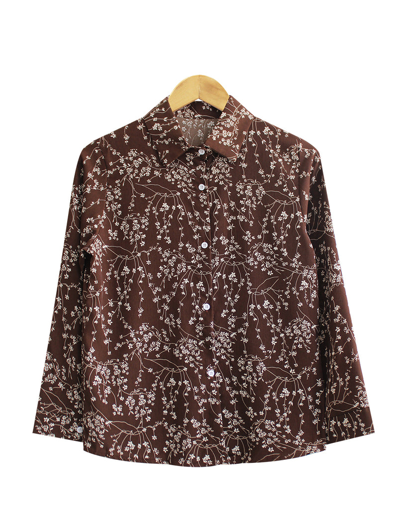 ELEGANT FLORAL BLOUSE SHIRT CT049