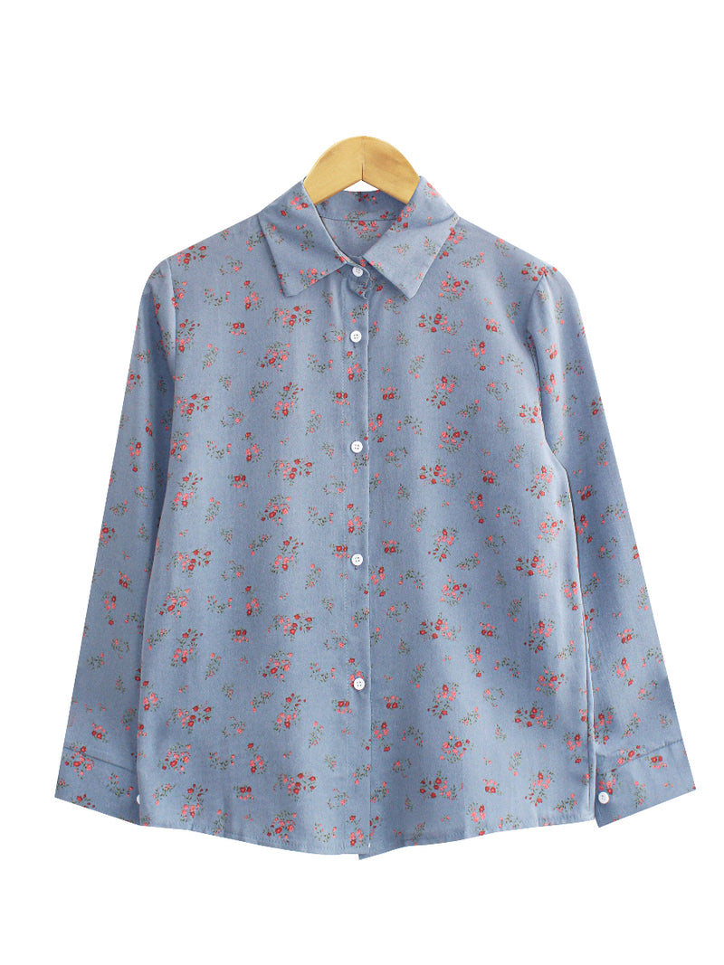 RETRO ROSE BLOUSE SHIRT CT042