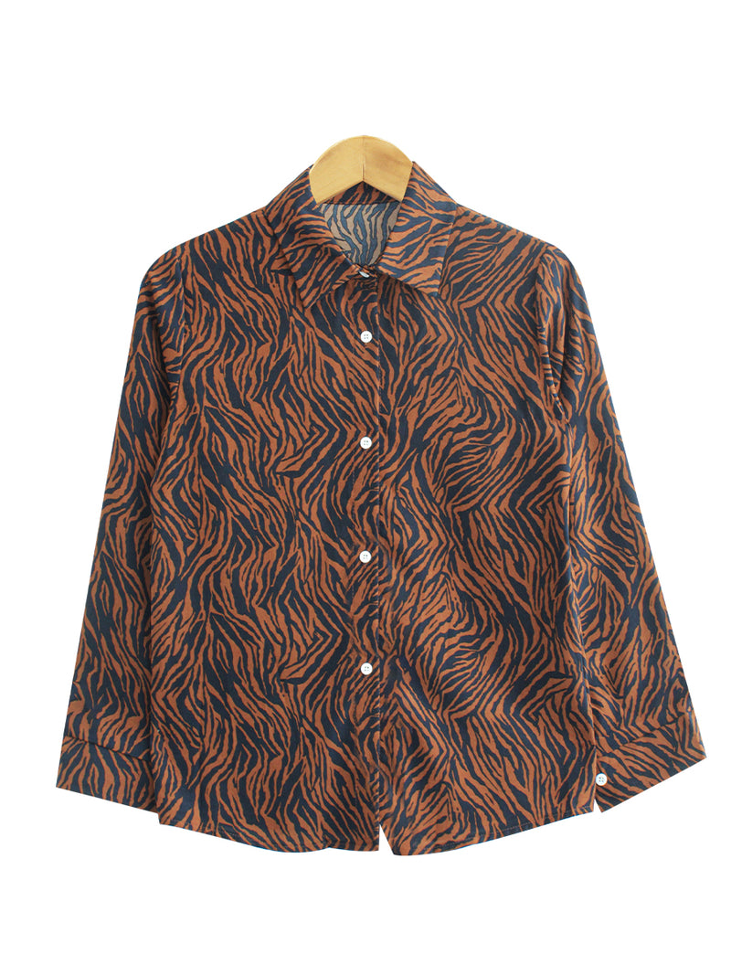 WOOL PRINTED BLOUSE CT040