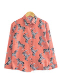 ZEBRA PATTERN BLOUSE SHIRT BT892