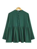 LONG SLEEVE PLAIN BLOUSE BT993