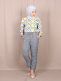 GEOMETRIC COLORFUL BLOUSE BT876