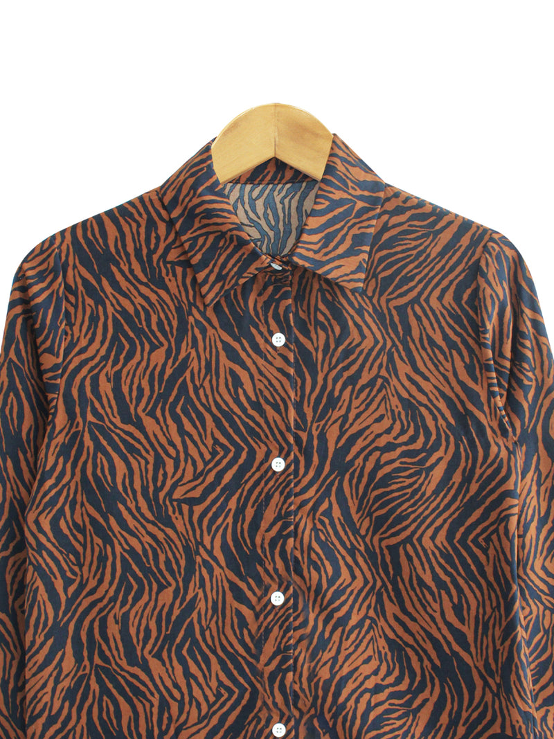 WOOL PRINTED BLOUSE CT040