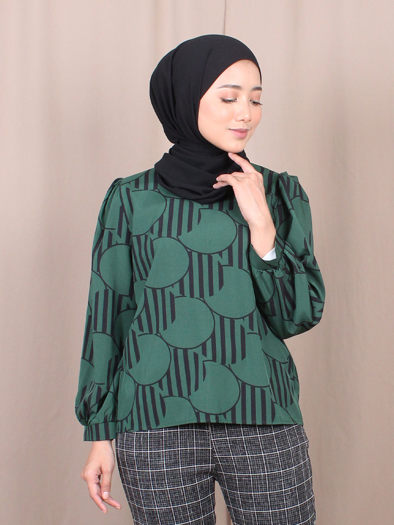 GEOMETRIC PRINT BLOUSE BT863