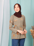 CHEETAH WAIST TIE BLOUSE BT946