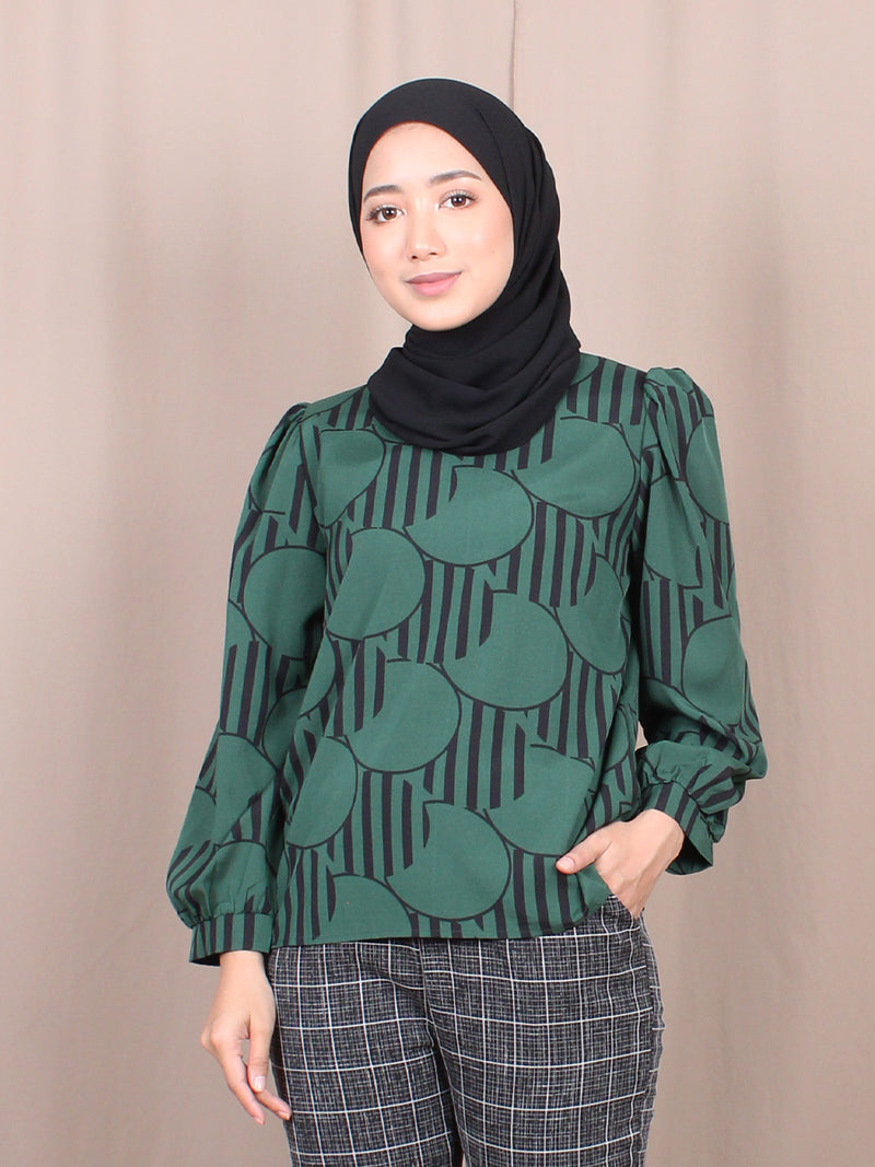 GEOMETRIC PRINT BLOUSE BT863