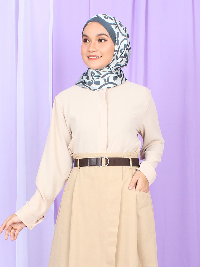 ROUND NECK PLAIN BLOUSE BT992