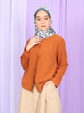 ROUND NECK PLAIN BLOUSE BT992