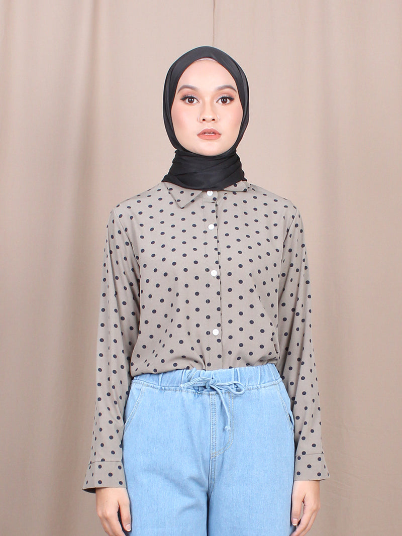 POLKA-DOT BLOUSE SHIRT BT740
