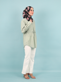 TIE WAIST COTTON BLOUSE CT276
