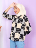GOLD PATTERN BLOUSE SHIRT BT889
