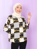 GOLD PATTERN BLOUSE SHIRT BT889