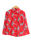 ZEBRA PATTERN BLOUSE SHIRT BT892