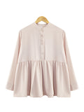 LONG SLEEVE PLAIN BLOUSE BT993