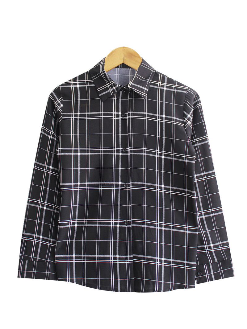 PLAID BLOUSE SHIRT BT480