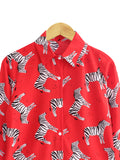 ZEBRA PATTERN BLOUSE SHIRT BT892