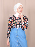 TRENDY ABSTRACT BLOUSE BT877
