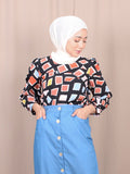 TRENDY ABSTRACT BLOUSE BT877