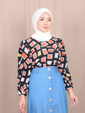 TRENDY ABSTRACT BLOUSE BT877