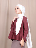 RUFFLE V-NECKLINE BLOUSE BT788