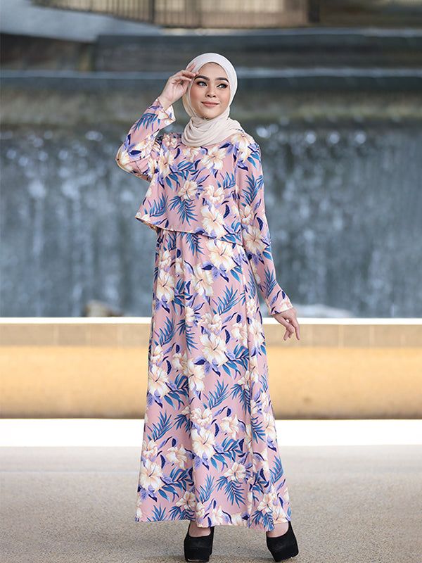 FLOWERY CROP LAYERED DRESS BD117