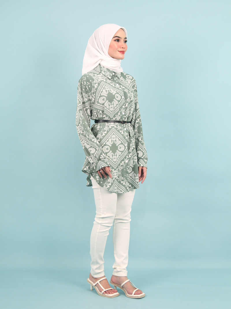 OVERSIZED PAISLEY SHIRT CT243