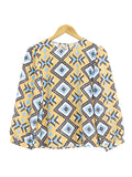 GEOMETRIC COLORFUL BLOUSE BT876