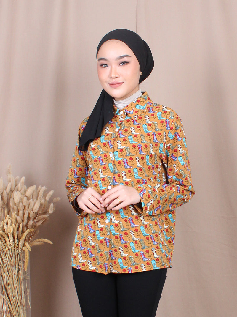 VINTAGE BOOTS BLOUSE SHIRT BT693