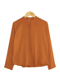 ROUND NECK PLAIN BLOUSE BT992