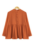 LONG SLEEVE PLAIN BLOUSE BT993