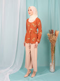 CHEETAH WAIST TIE BLOUSE BT946