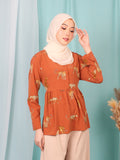 CHEETAH WAIST TIE BLOUSE BT946