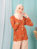 CHEETAH WAIST TIE BLOUSE BT946