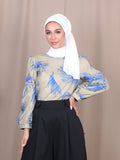 TROPICAL PRINT BLOUSE BT814