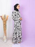 ANIMAL PATTERN CROP LAYERED DRESS BD262