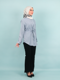 TIE WAIST COTTON BLOUSE CT276