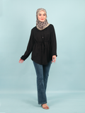 TIE WAIST COTTON BLOUSE CT276