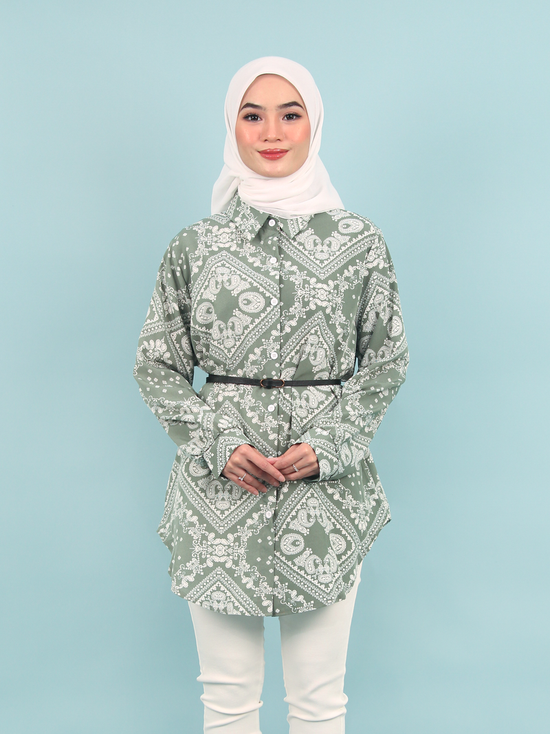 OVERSIZED PAISLEY SHIRT CT243